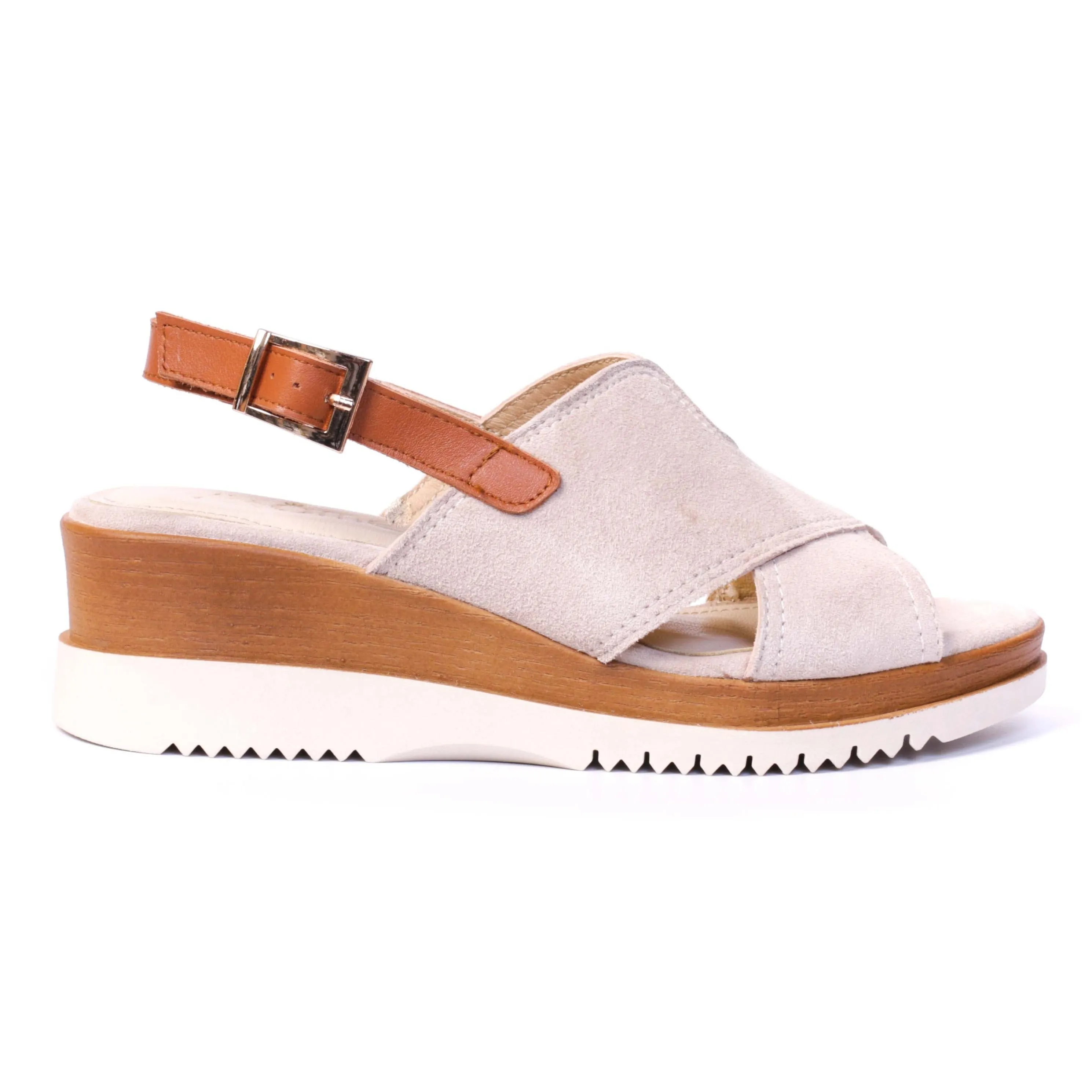 165 SANDALES EN DAIM BEIGE