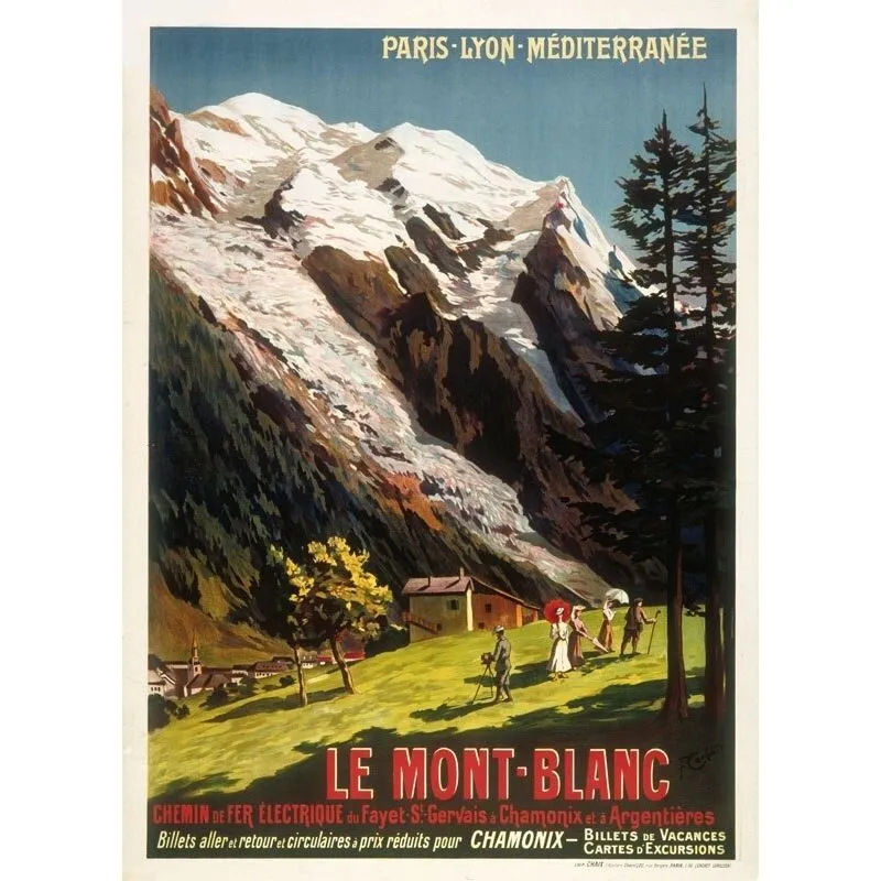 Affiche Année 70 Vintage Mont Blanc