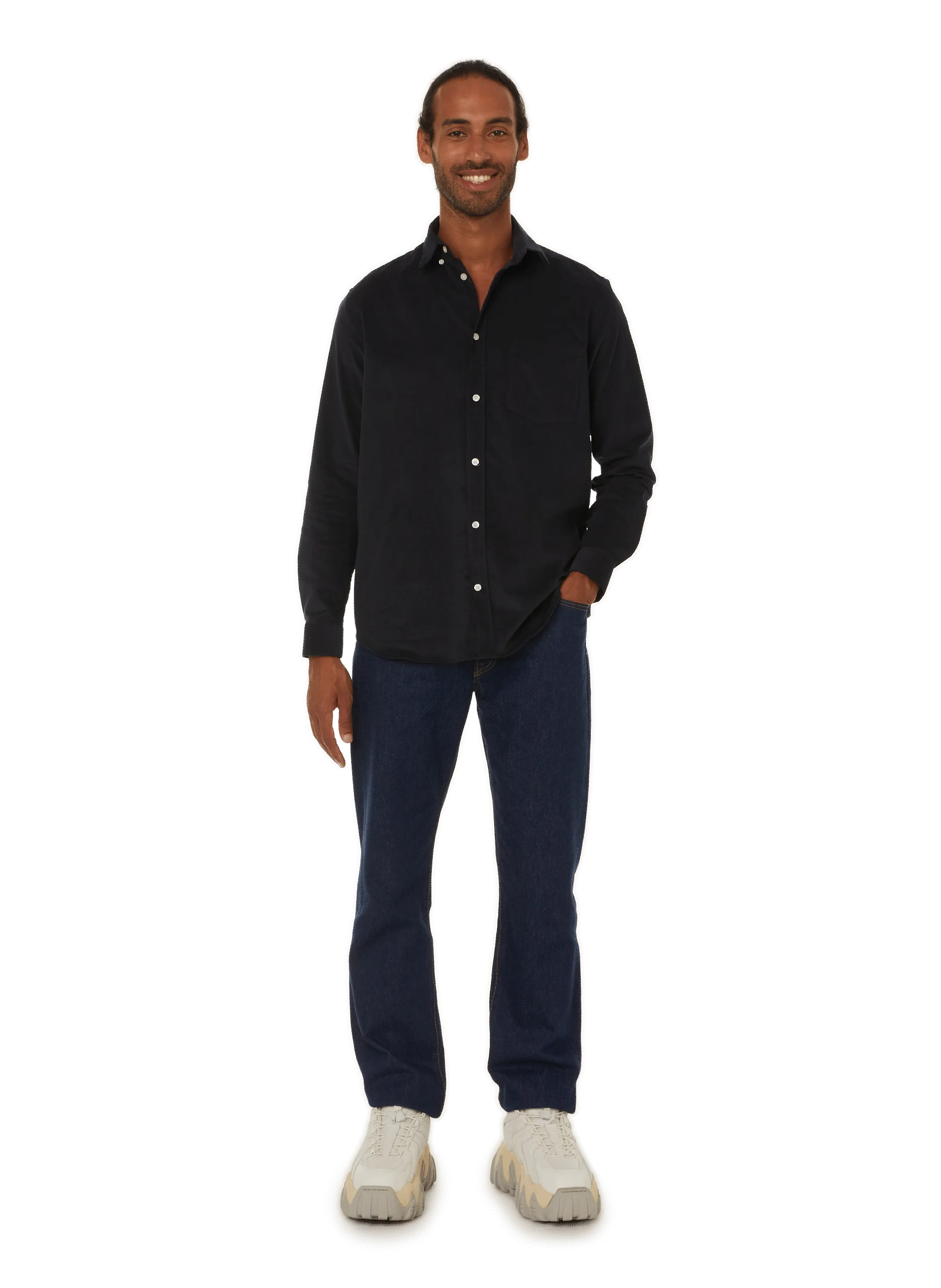 AU PRINTEMPS PARIS  Chemise en coton - Bleu