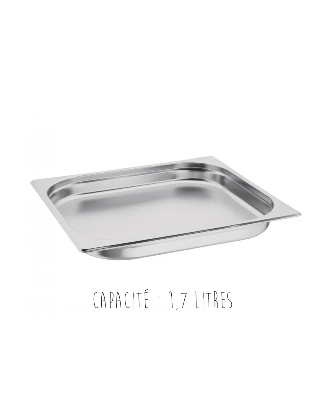 Bac gastro inox 2/3 pour professionnels - 35,4 x 32,5 cm