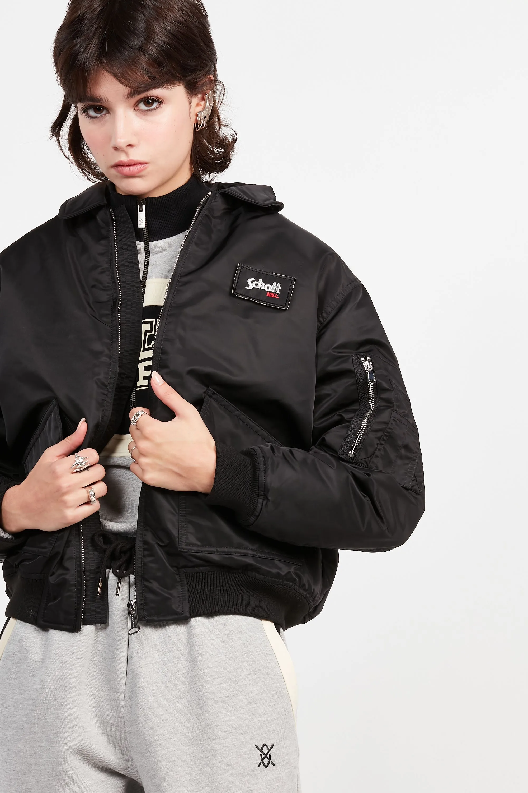 Blouson Noir Schott - Femme | Citadium