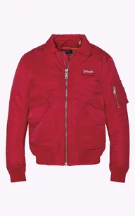 Bomber 210100 RS Red Schott - La Canadienne - Blousons Textile Rouge