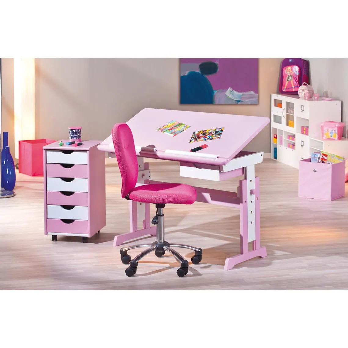Caisson Rose EPPO | Rangement de bureau 3 SUISSES