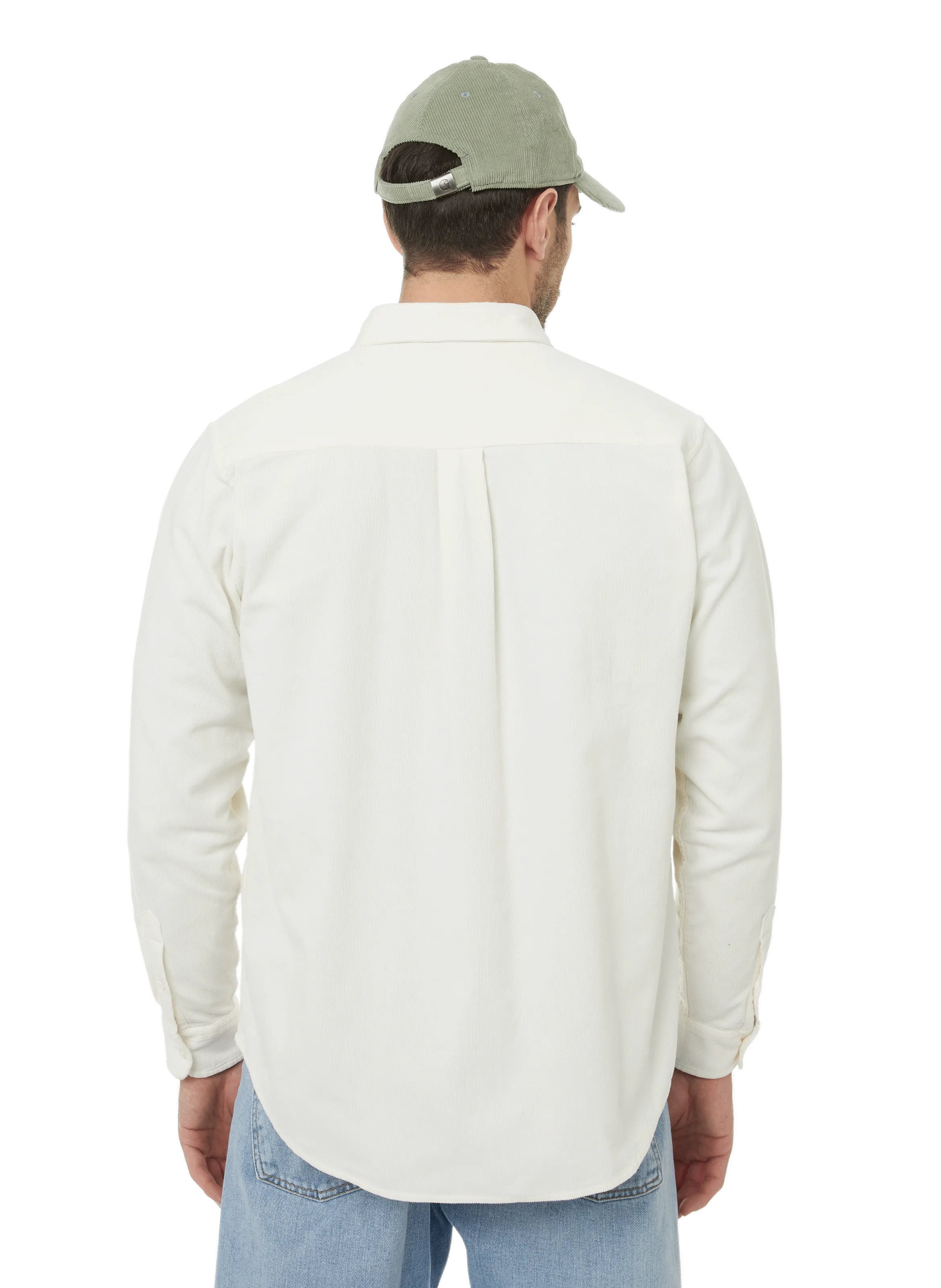 CARHARTT WIP  Chemise Madison Fine Cord en velours côtelé - Blanc