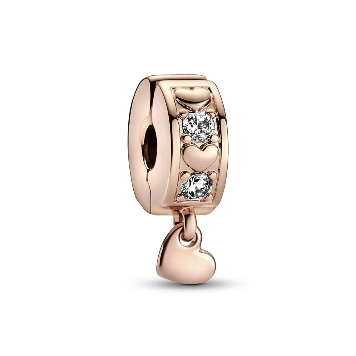 Charm Pendant Doré Rose Coeur en Métal doré à l'or rose fin 585/1000 | 3 Suisses