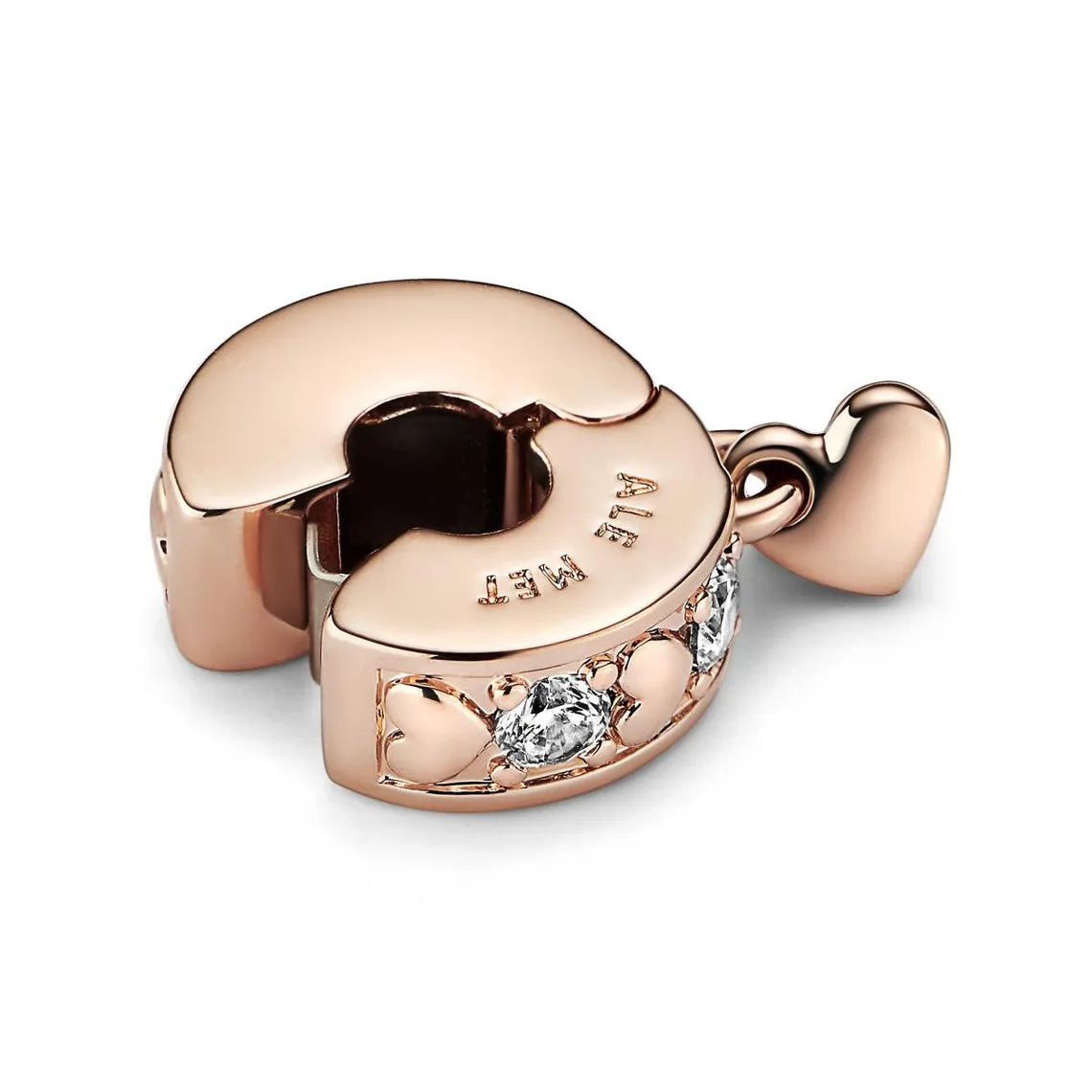 Charm Pendant Doré Rose Coeur en Métal doré à l'or rose fin 585/1000 | 3 Suisses