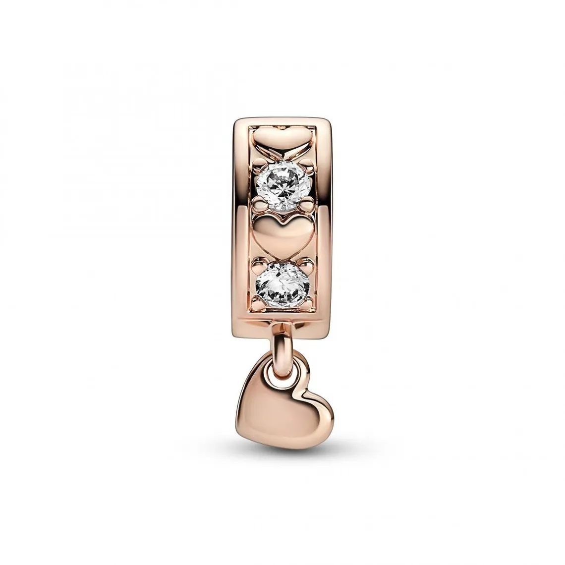 Charm Pendant Doré Rose Coeur en Métal doré à l'or rose fin 585/1000 | 3 Suisses