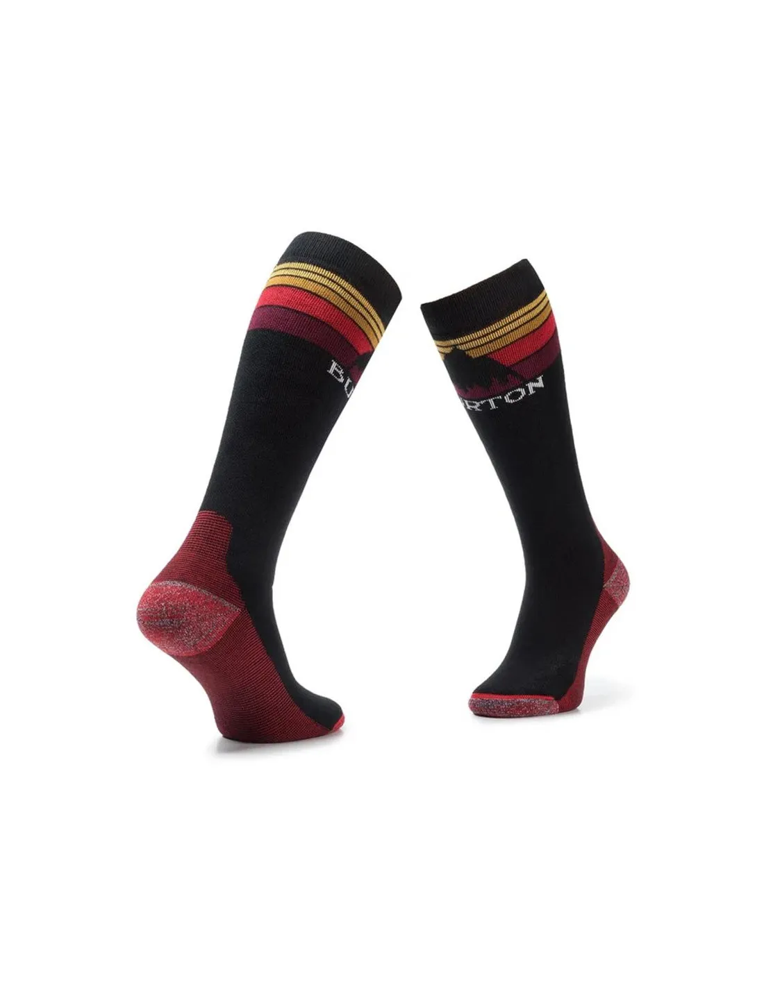 Chaussettes de ski et de snowboard Burton Midweight Emblem Hommes Noires