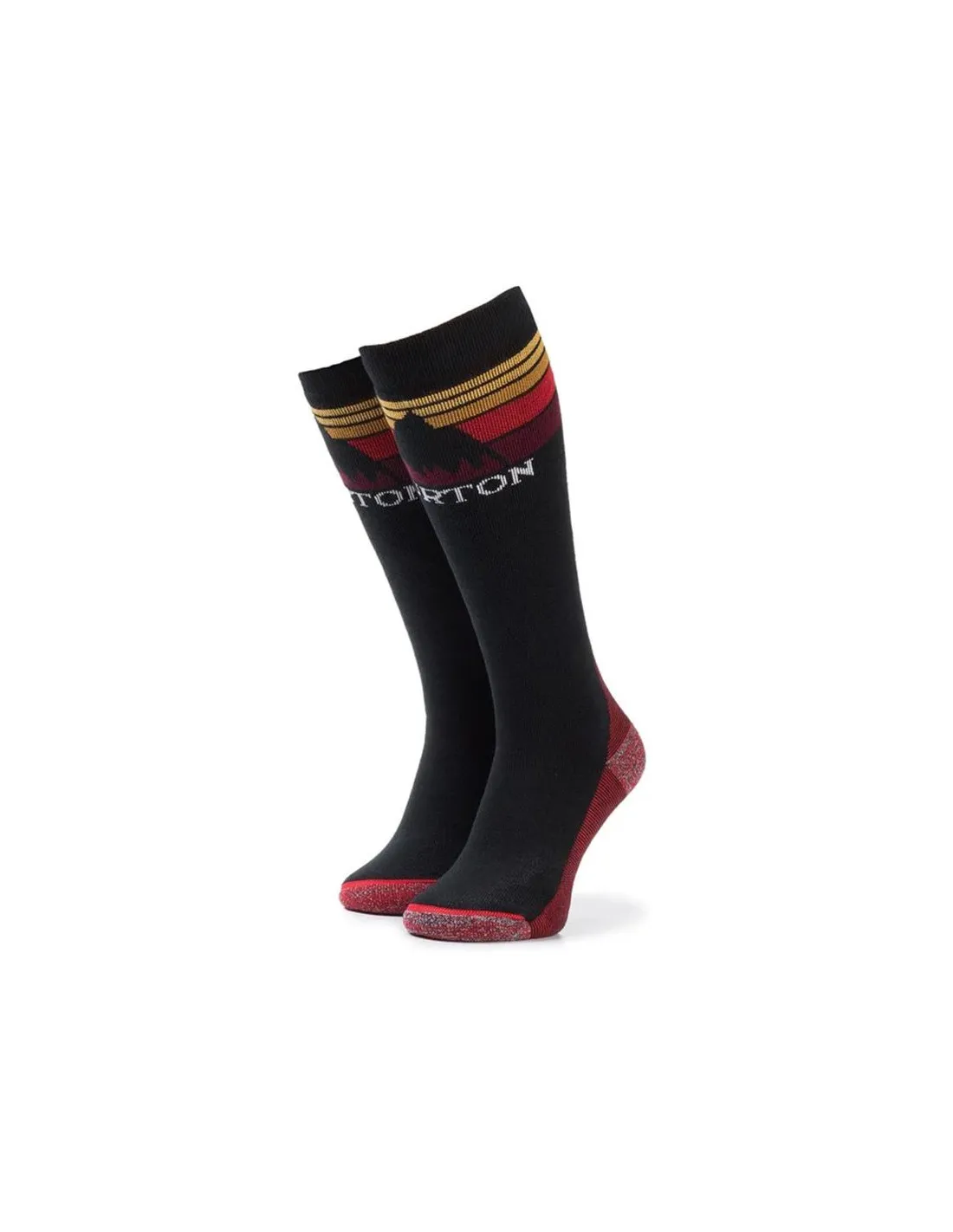 Chaussettes de ski et de snowboard Burton Midweight Emblem Hommes Noires