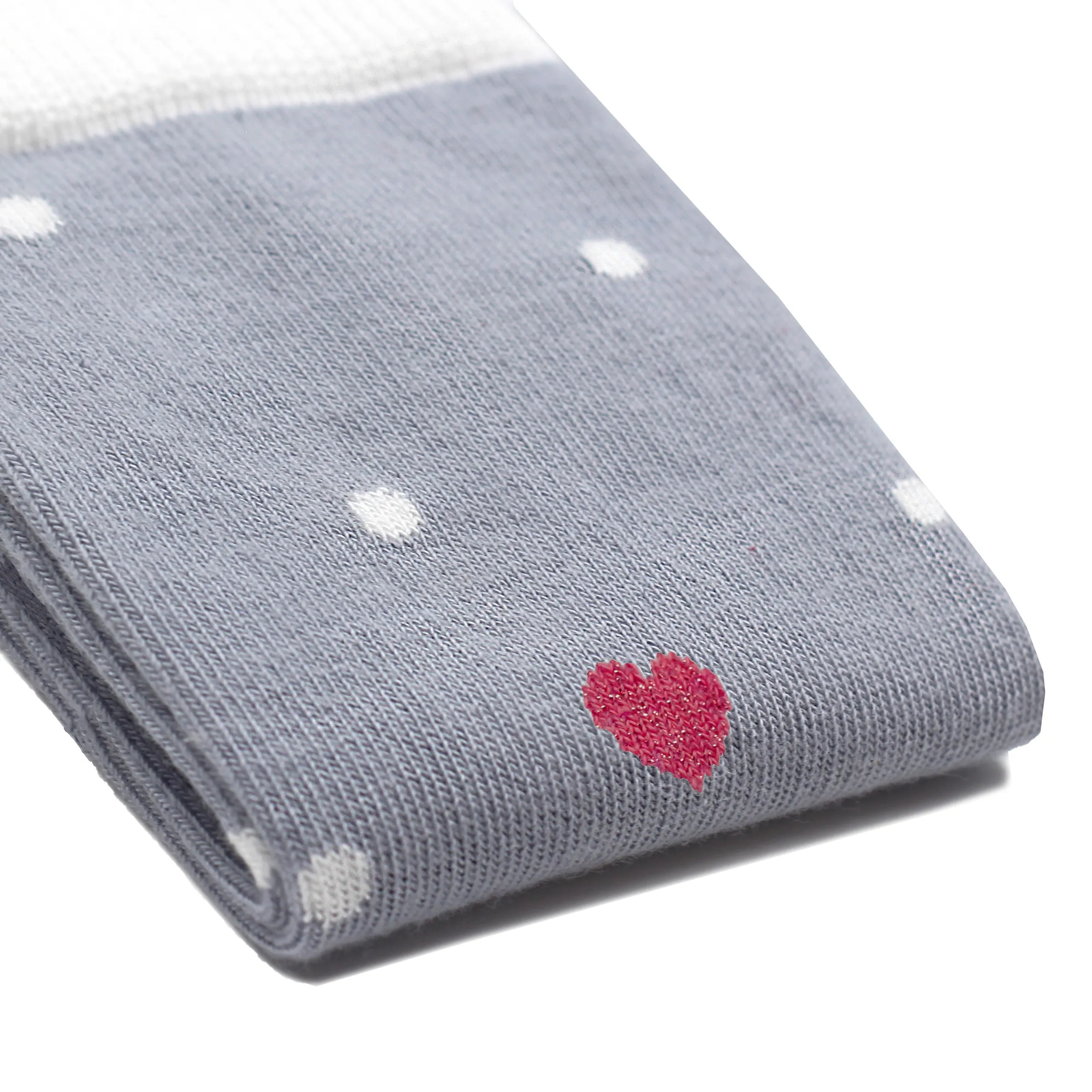 Chaussettes femme à pois coton gris & blanc - JULES et JENN - Marques de France