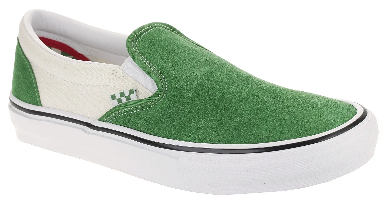 chaussures Vans Skate Slip-On - Juniper/White - men´s