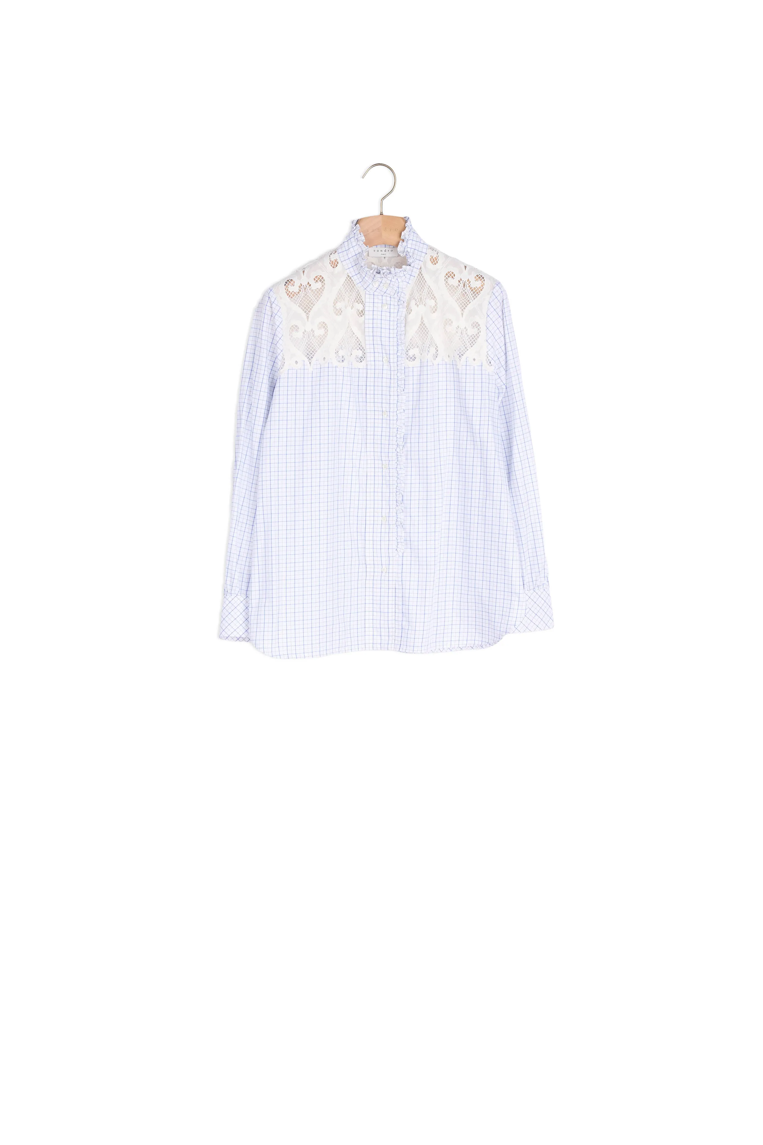Chemise à  carreaux et col montant