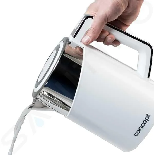 Concept - Bouilloire à ébullition rapide, volume 1,7 l, avec réglage de la température, 2200 W, blanc rk3170