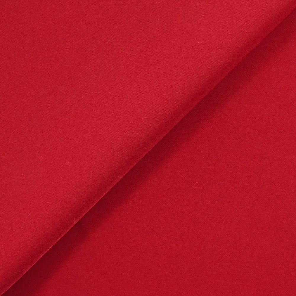 Crêpe de polyester lourd Madeleine rouge