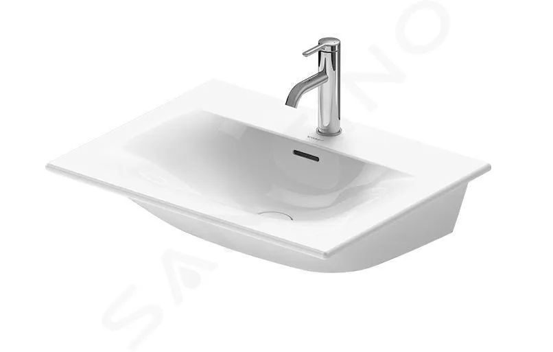 Duravit Viu - Lavabo 63x49 cm, avec un trou pour robinet, blanc alpin 2344630000