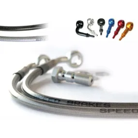 Durite de frein arrière d'aviation SPEEDBRAKES inox/raccord rouge Yamaha YZF 600 R THUNDER CAT