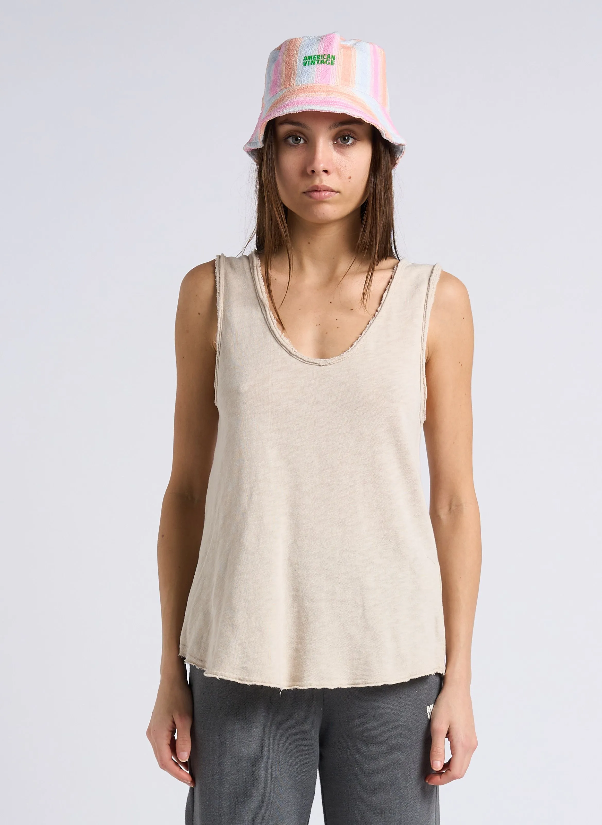 DéBARDEUR COL ROND DROIT EN COTON SONOMA - AMERICAN VINTAGE pour FEMME | Printemps