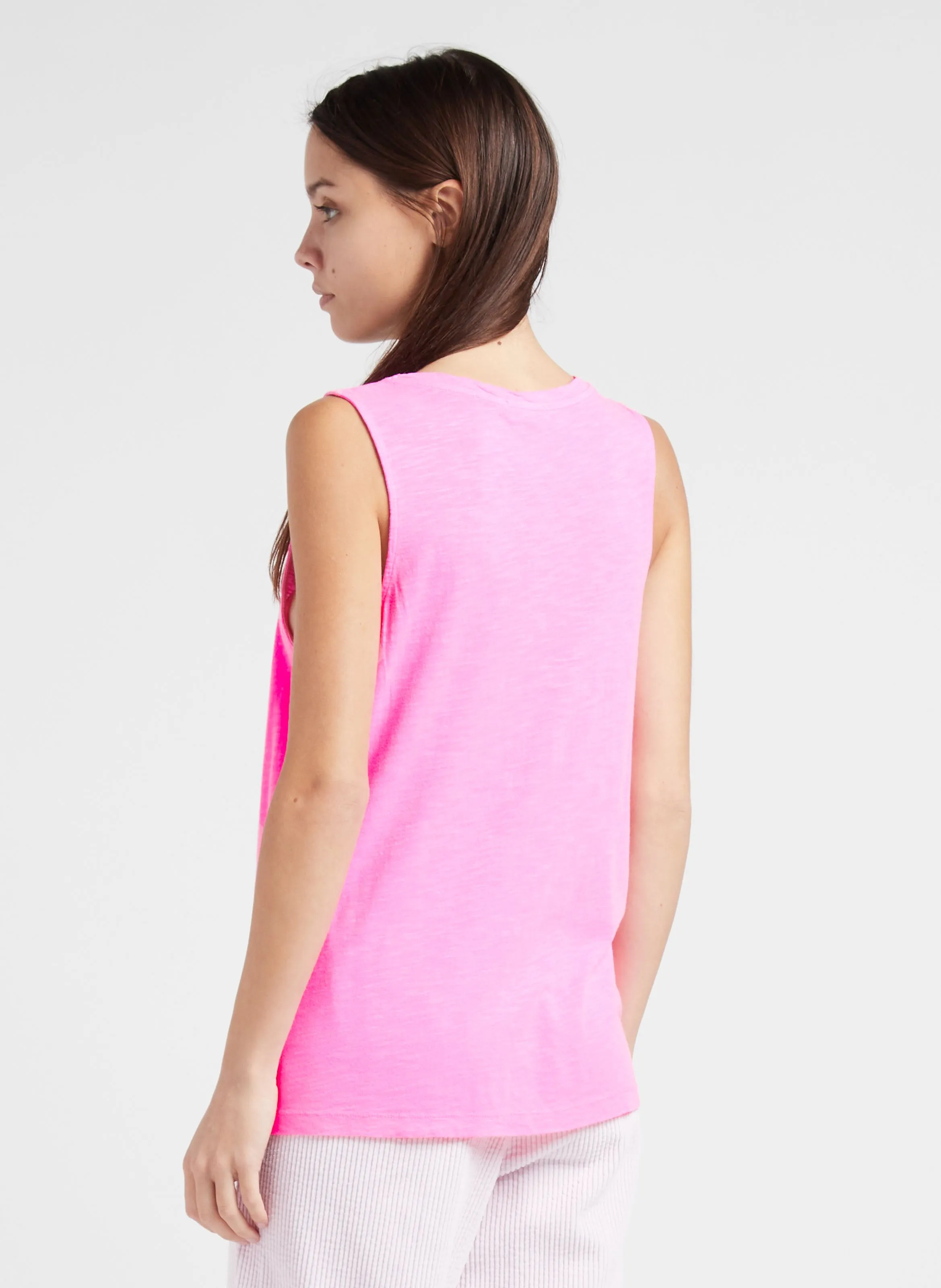 DéBARDEUR à COL ROND EN COTON MéLANGé JACKSONVILLE - AMERICAN VINTAGE pour FEMME | Printemps