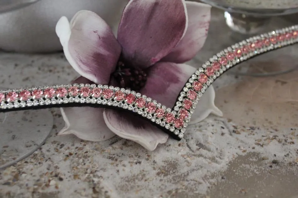 Frontal cristaux argent et rose