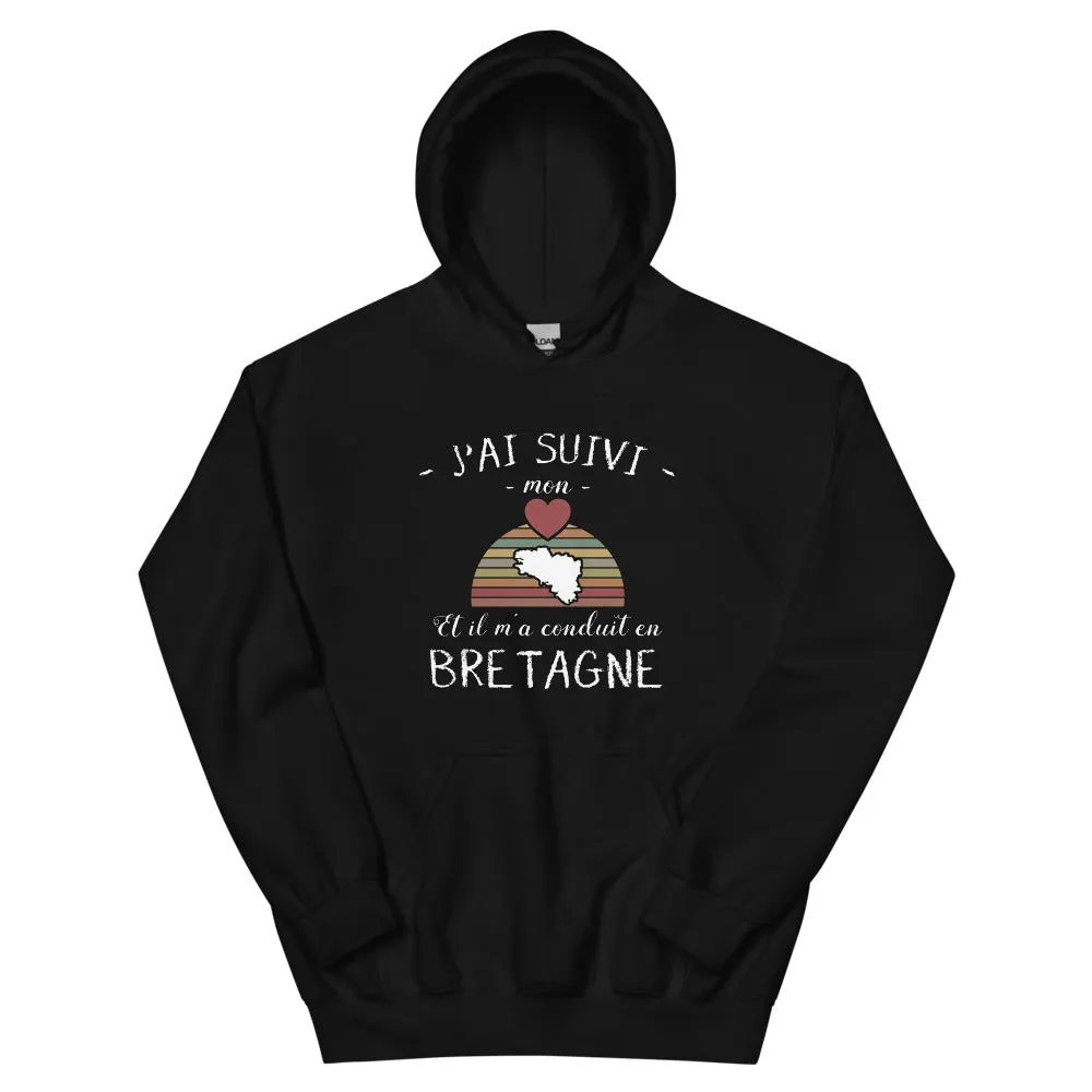 J'ai suivi mon coeur il m'a conduit en Bretagne - Sweatshirt à capuche standard