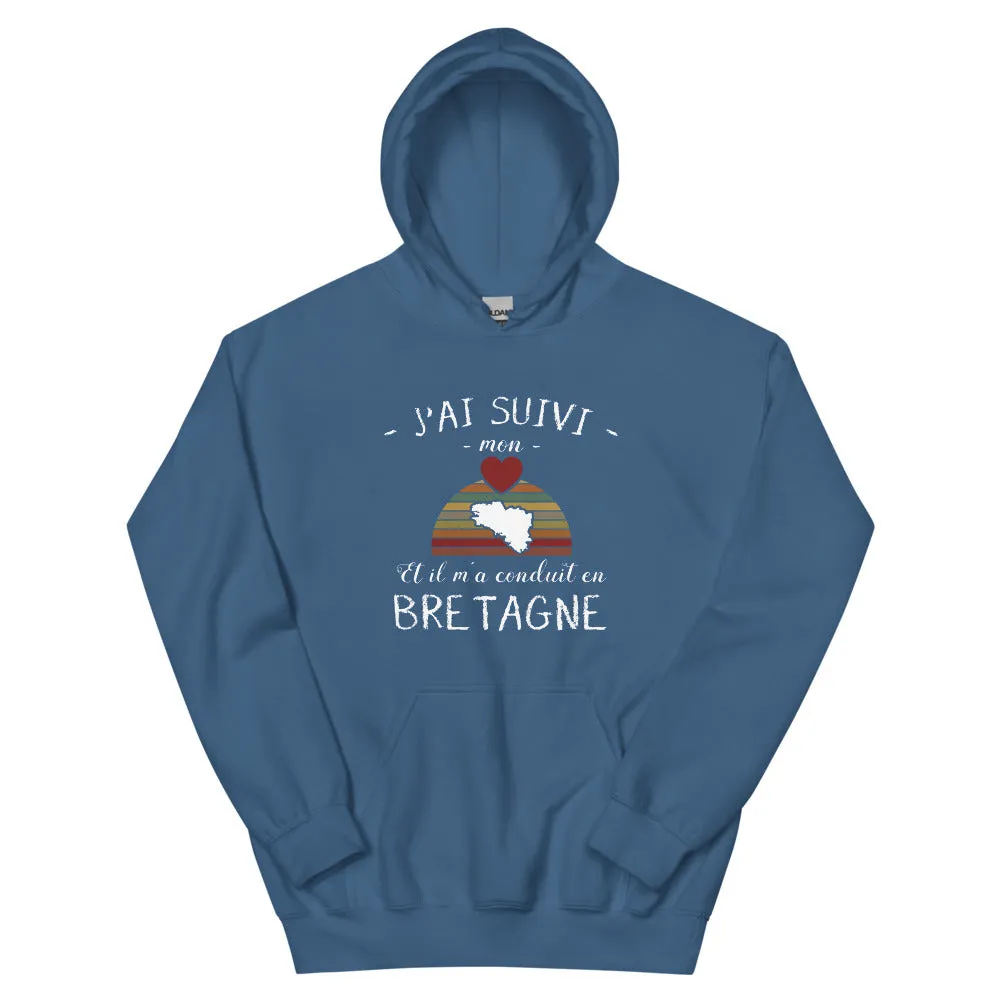 J'ai suivi mon coeur il m'a conduit en Bretagne - Sweatshirt à capuche standard