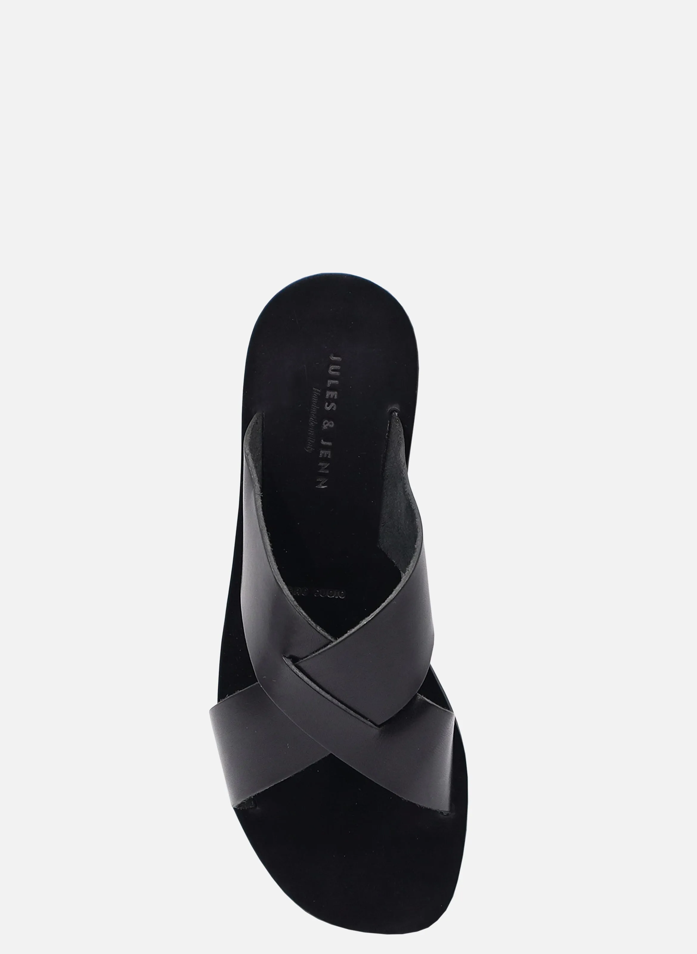 JULES & JENN  Mules plates en cuir - Noir