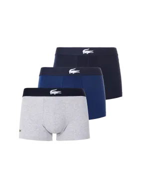 LACOSTE  Lot de 3 boxers en coton - Multicolore