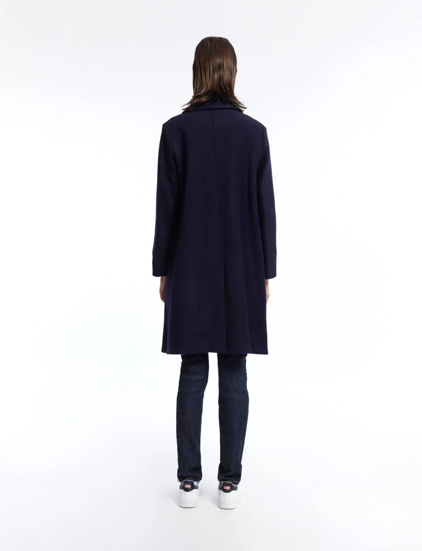 Manteau Jules en laine bleu marine