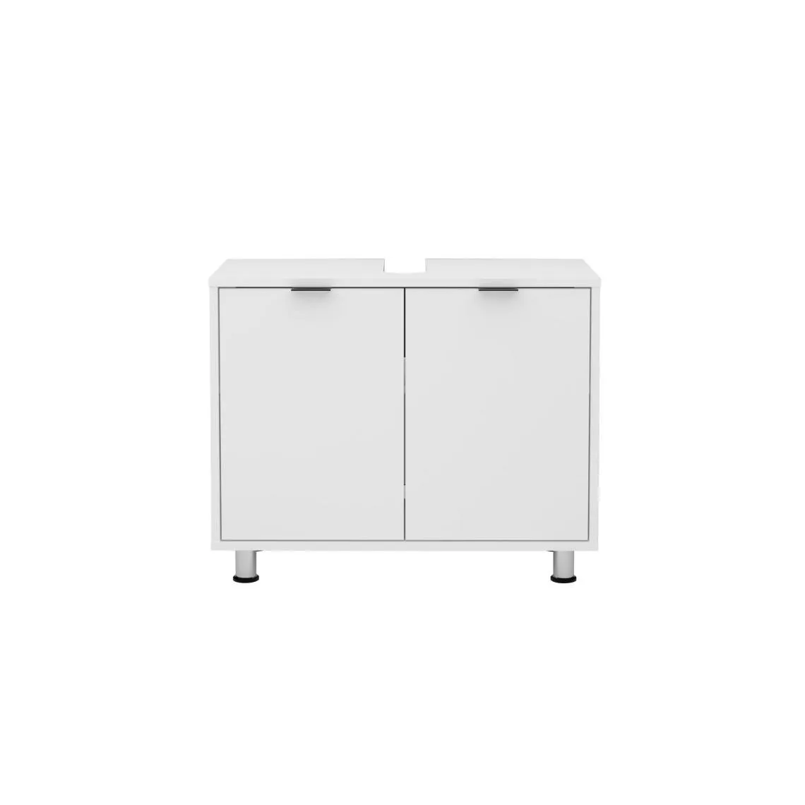 Meuble sous vasque avec deux portes ZAMORA 4 blanc | 3 Suisses