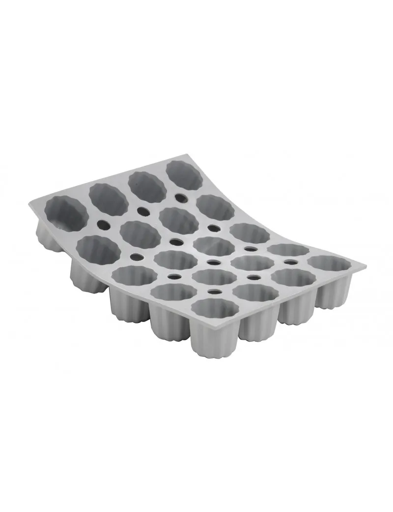 Moule elastomoule silicone 20 mini-Cannelés Bordelais - Pâtisserie 
