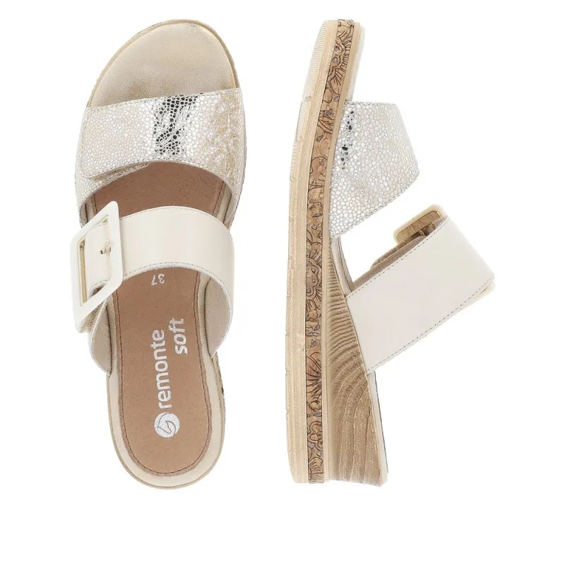 Mule D3068-60 Remonte blanc et argent