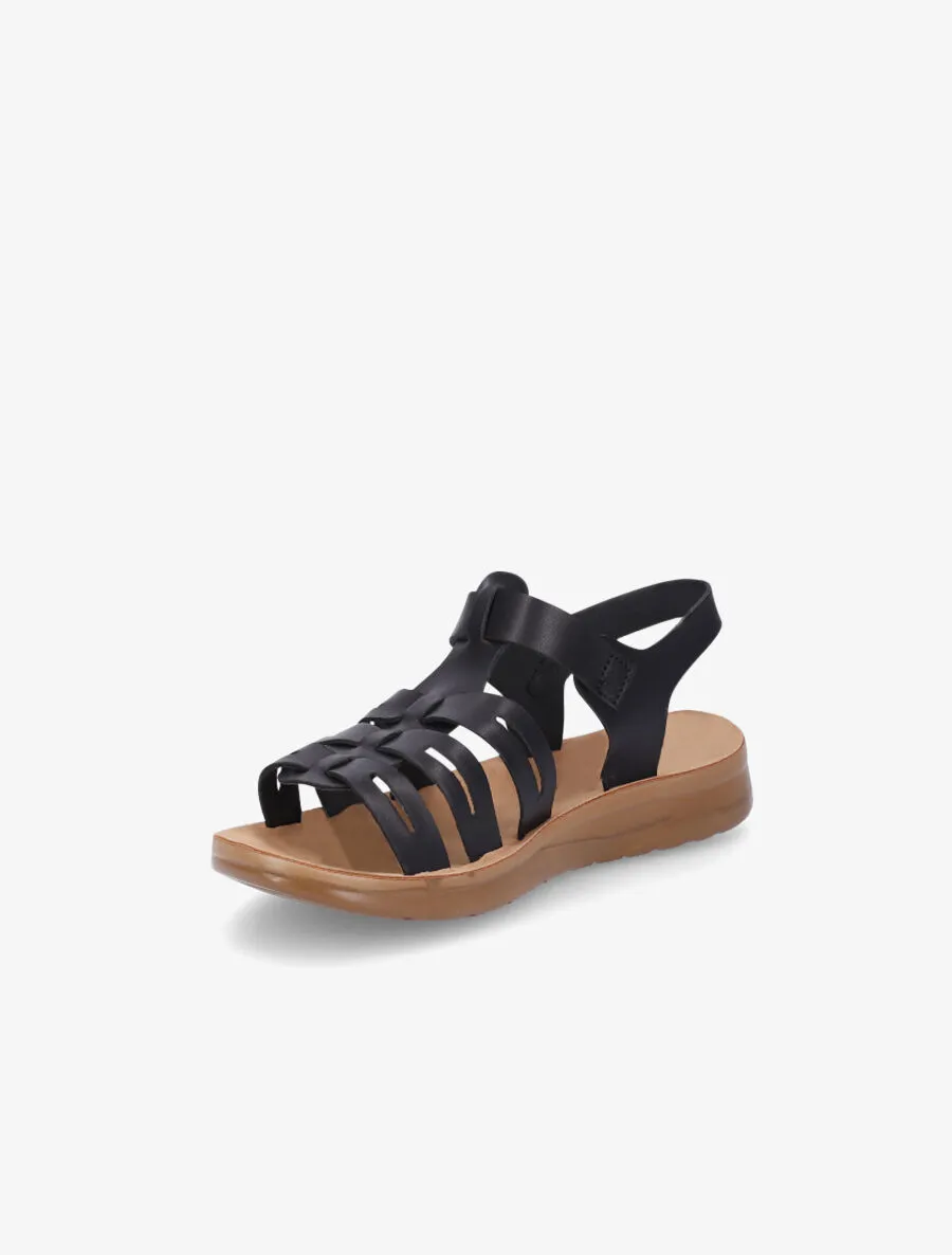 Nu-pieds style spartiates - Noir