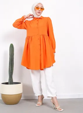 Orange - Cuban Collar - Tunic