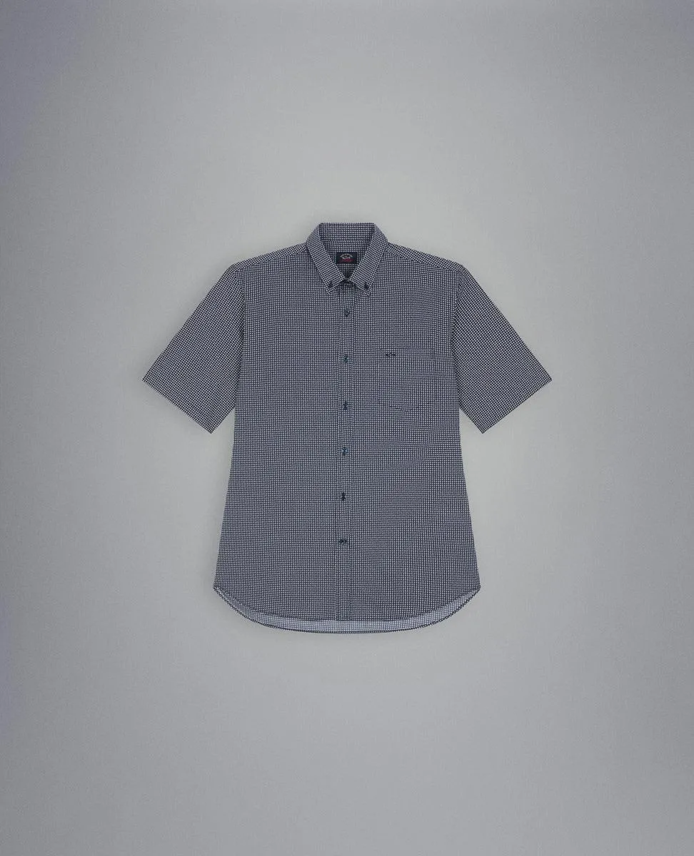 Paul & Shark - Chemise manches courtes à motifs de coton poplin