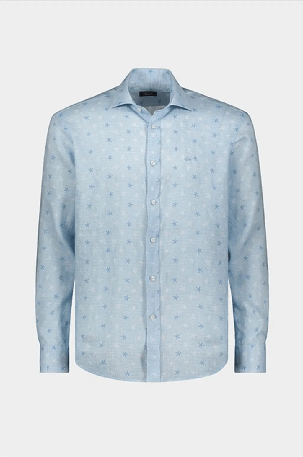 Paul & Shark - Chemise manches longues imprimé étoile de lin - J Fit