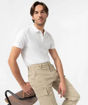 polo a manches courtes en maille piquee homme blanc polos