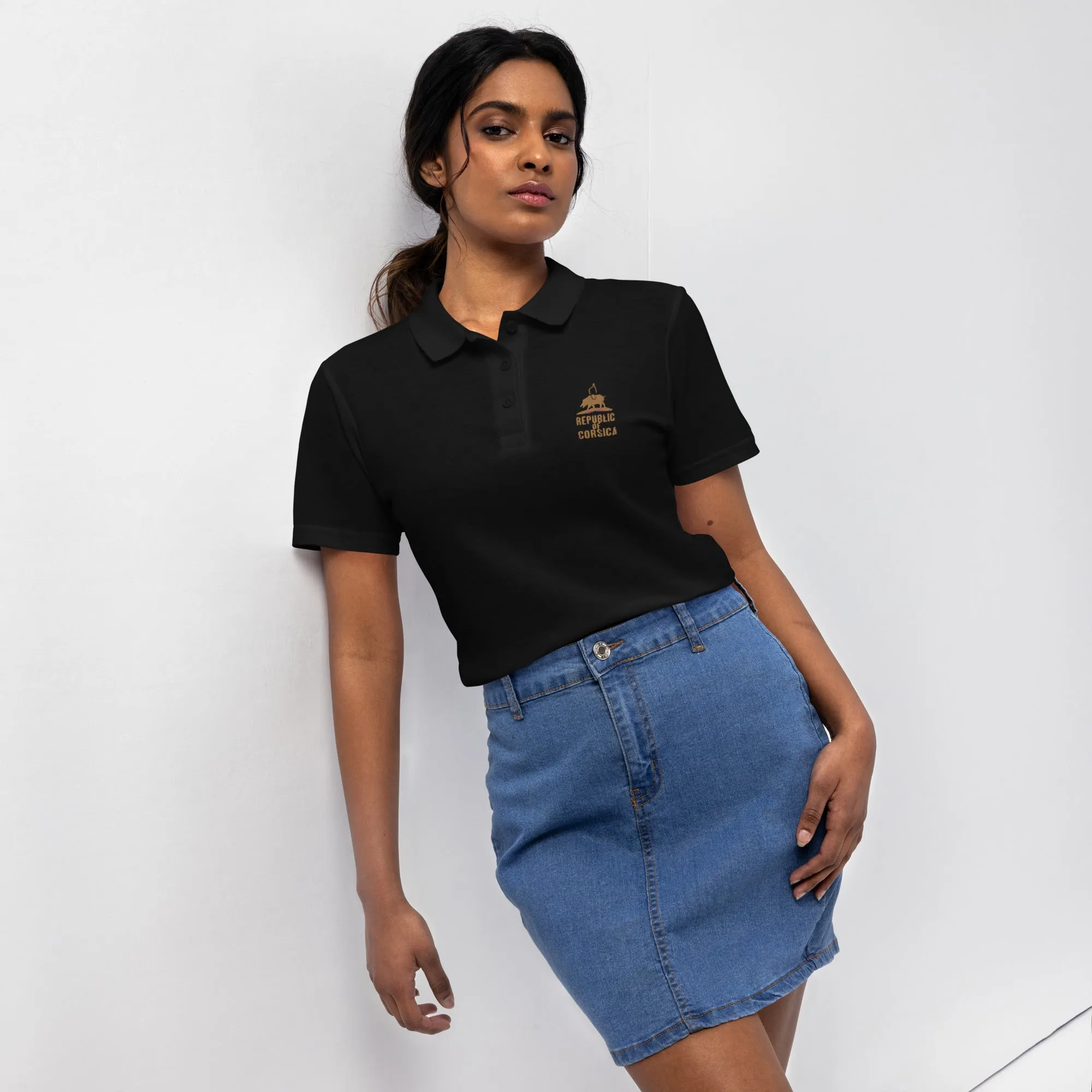 Polo Brodé femme Republic of Corsica