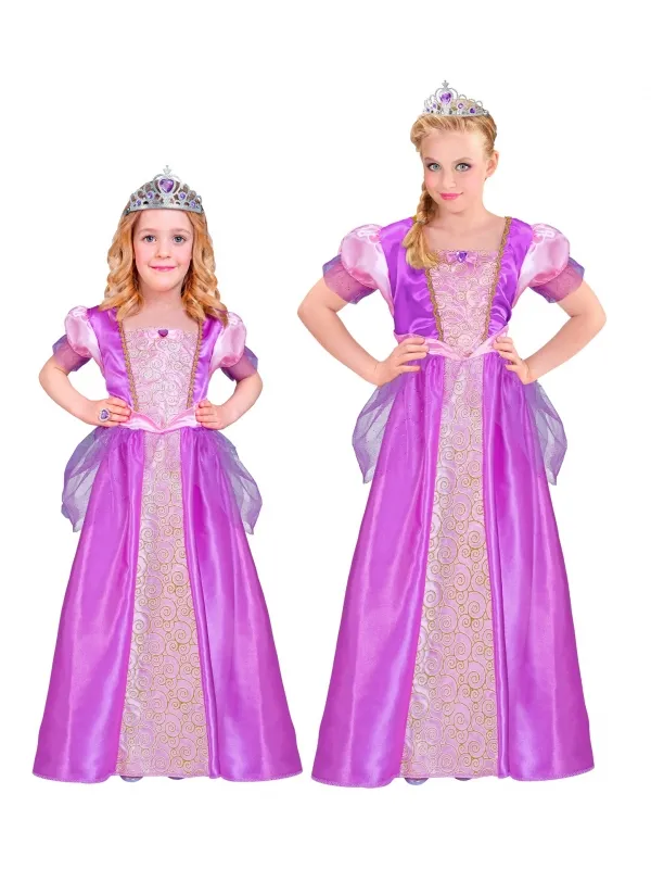 Robe de Princesse Violet et Rose pour Fillettes : Élégance Féérique