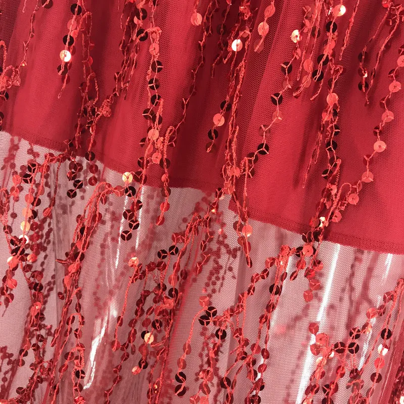 Robe de Soirée à Paillettes Rouge- Shine Boutique