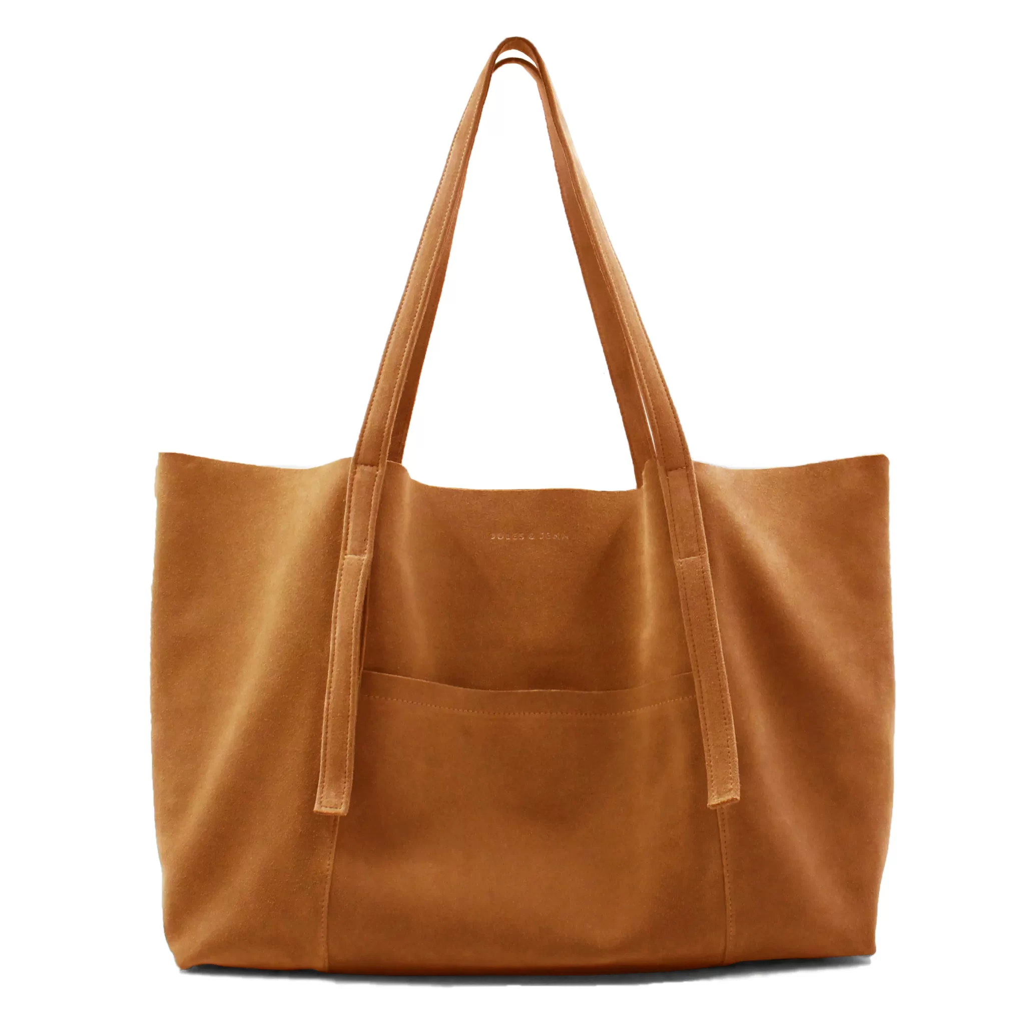 Sac bohémien cuir daim cognac - JULES et JENN - Marques de France