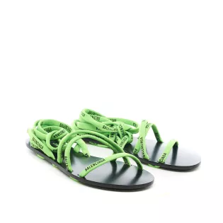 Sandales 39 Balenciaga Tissu technique Vert