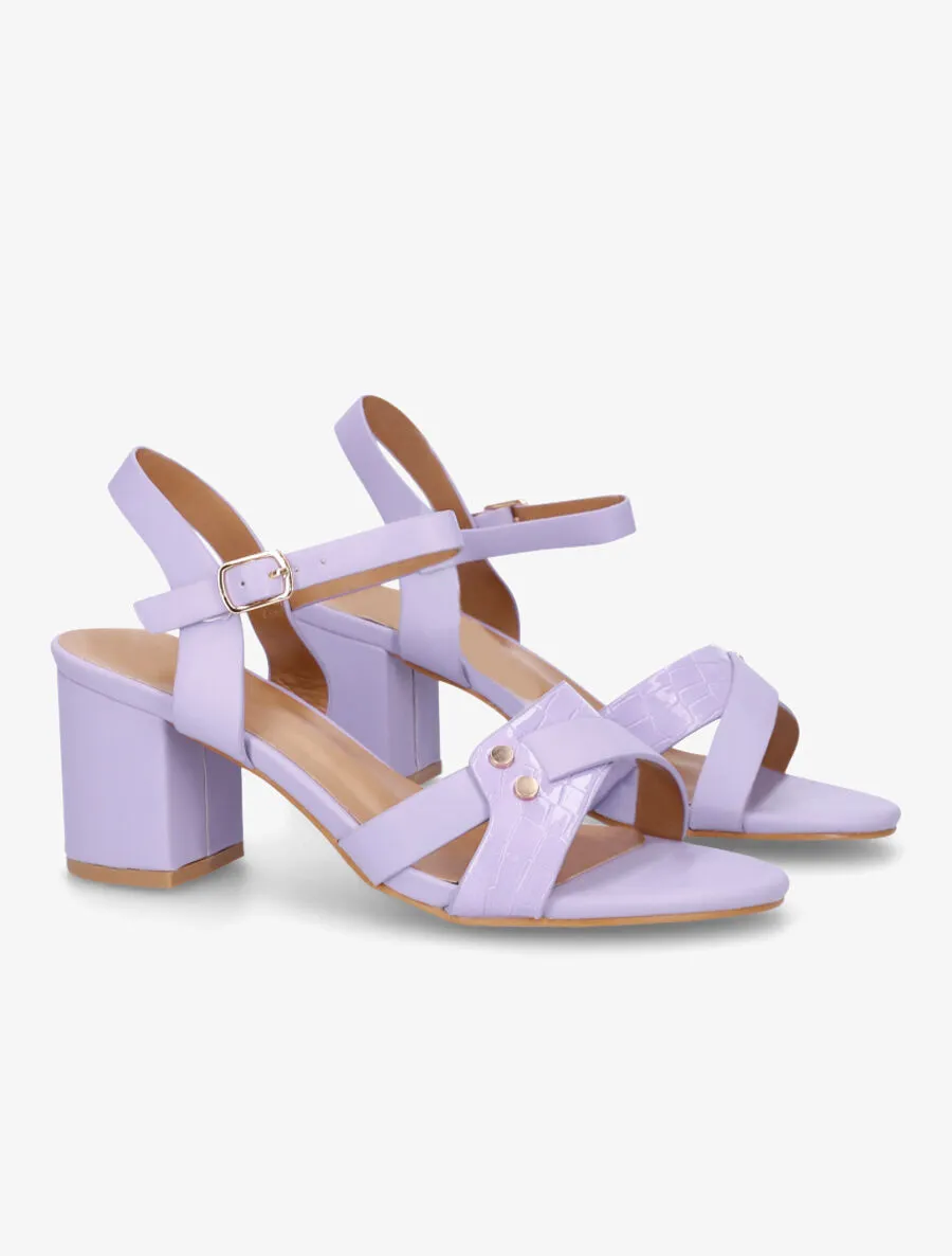Sandales en simili à brides entrecroisées