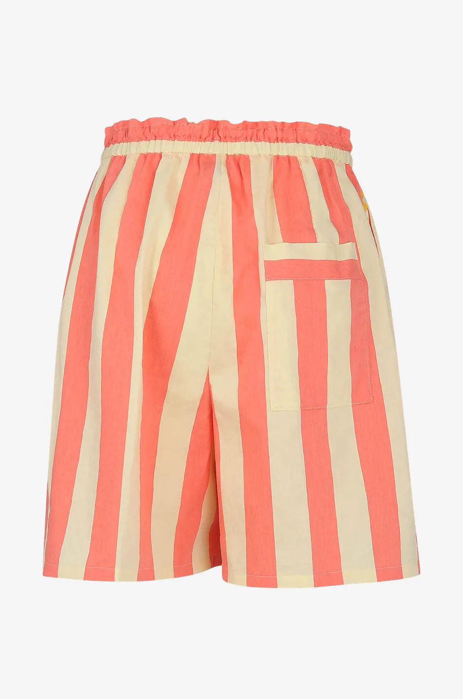Short rayé en coton mélangé