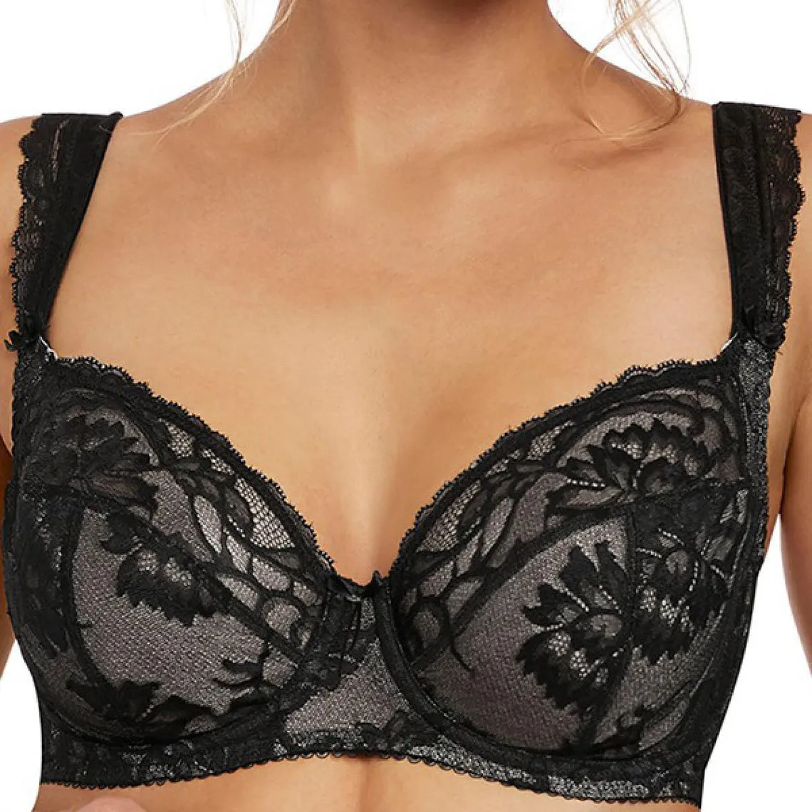 Soutien-gorge plongeant renfort latéral à armatures Fantasie BRONTE noir-Fantasie | 3 Suisses