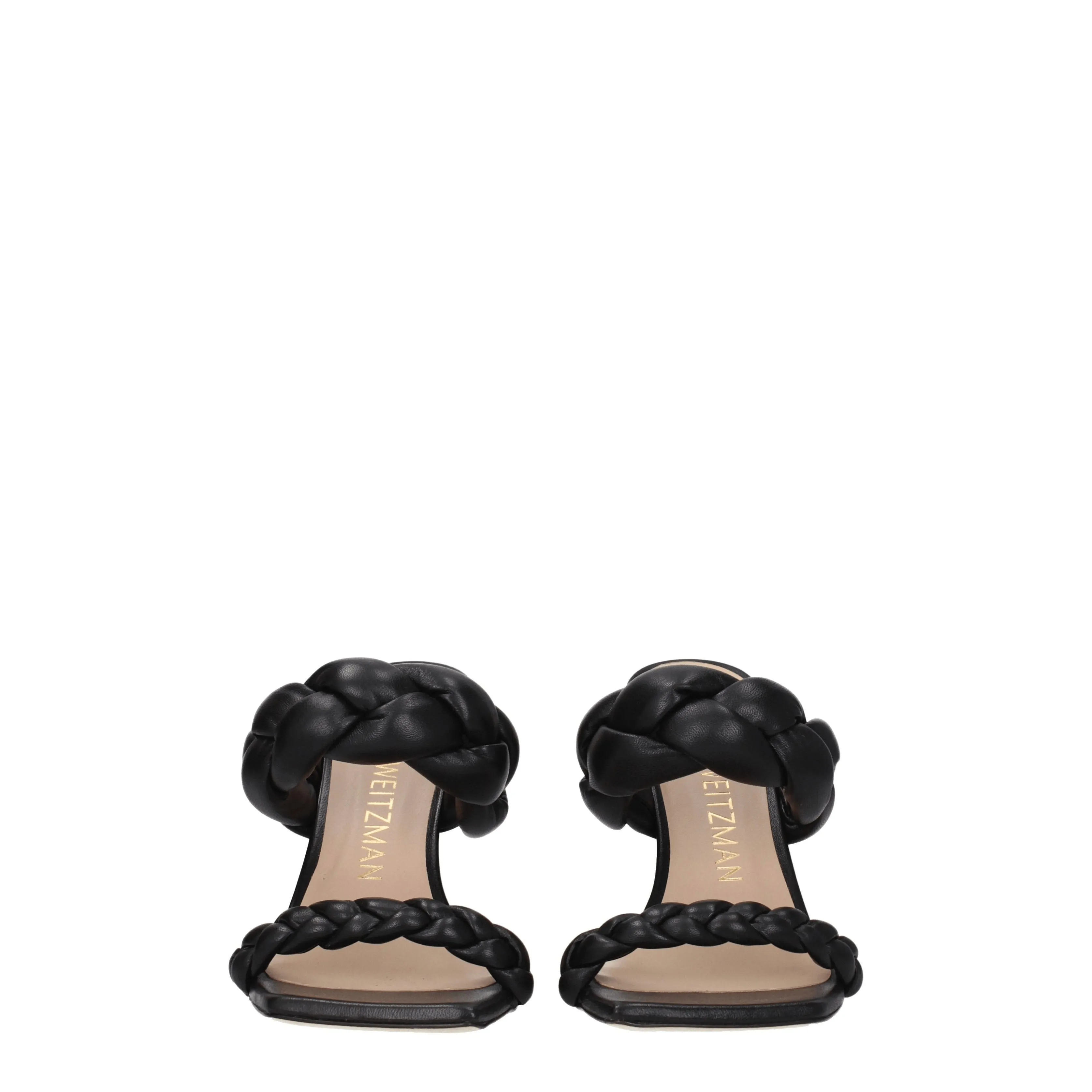 Stuart Weitzman Sandals Playa Womens en cuir noir