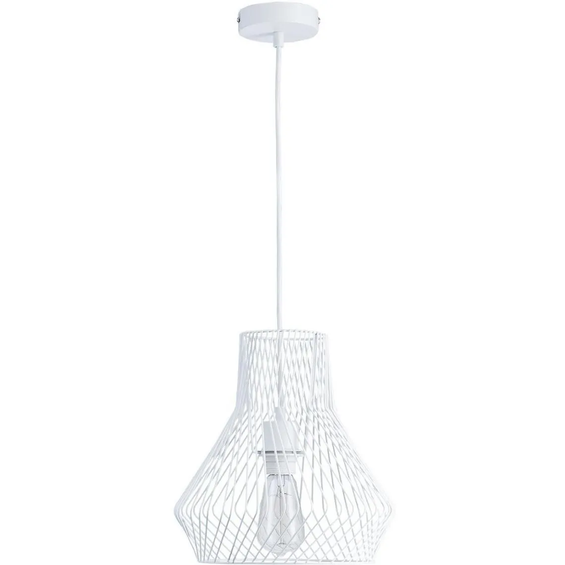 Suspension en métal CAGE Blanc D29 cm | 3 Suisses