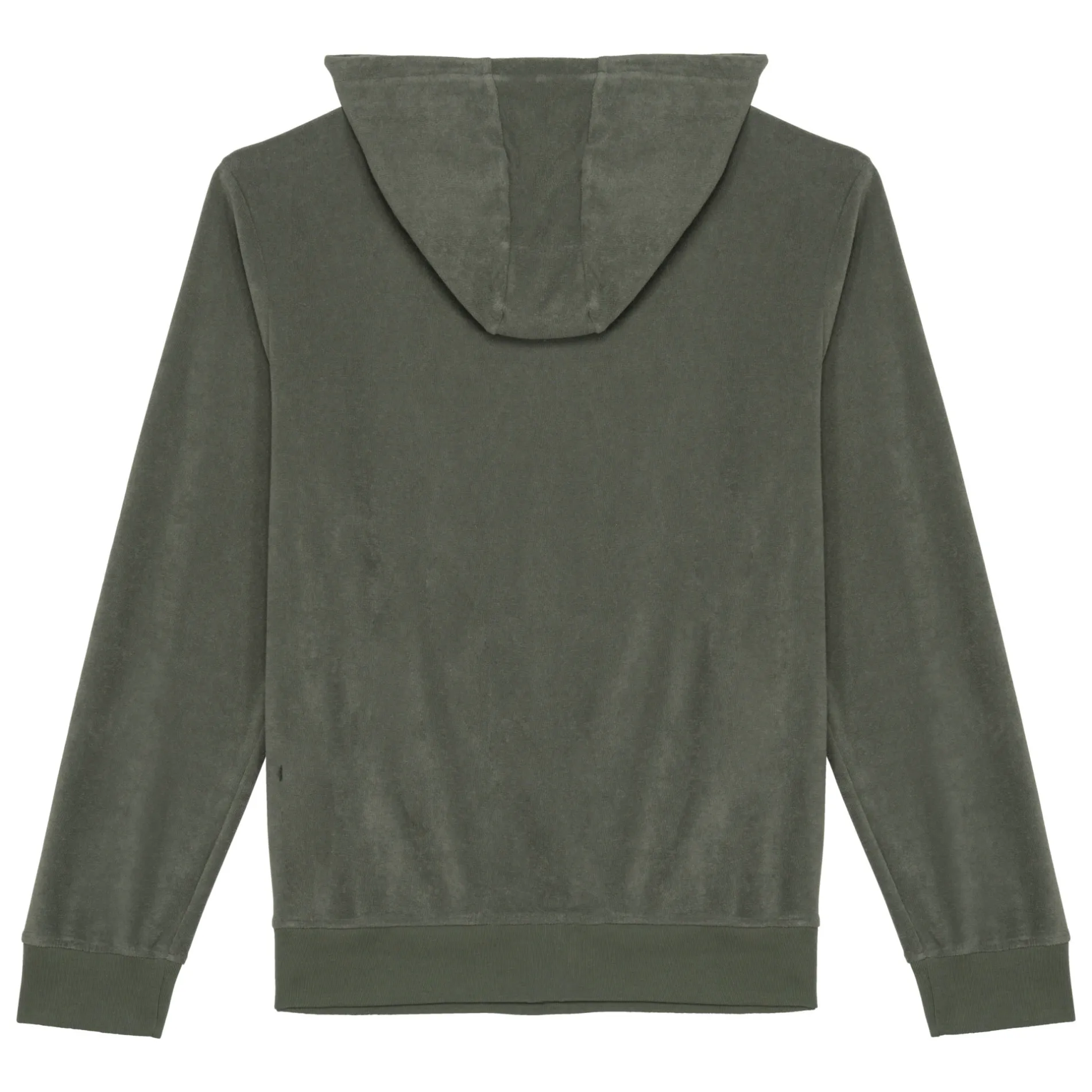 Sweat à capuche en éponge Kaki