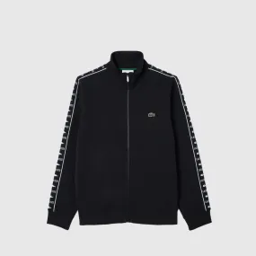 Sweatshirt zippé à bande siglée
