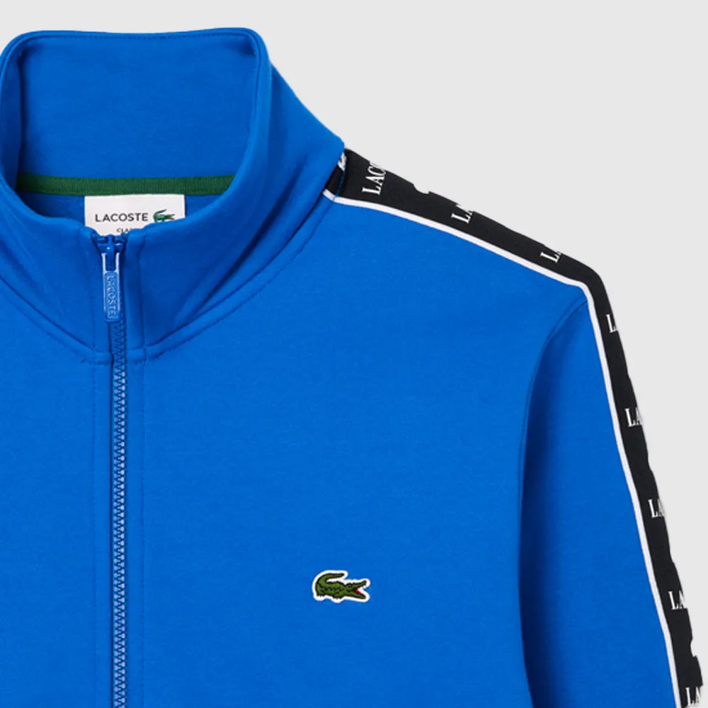 Sweatshirt zippé à bande siglée