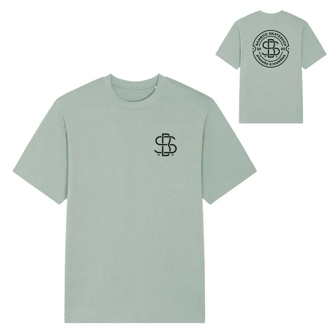 T-shirt : BAMBOO ROUND LOGO TEE aloe - Bamboo Skateshop